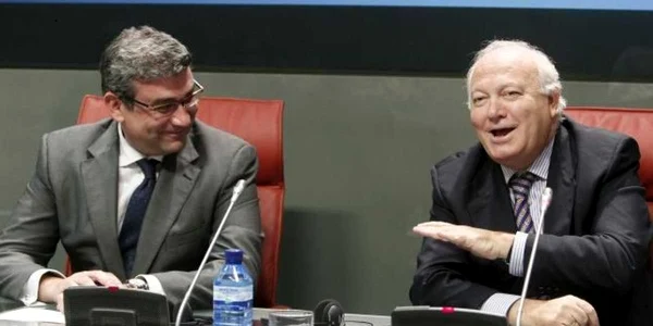 Teodor Baconschi şi Miguel Angel Moratinos  sursa: La Informacion