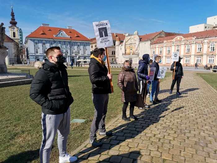 Protestul patronilor şi angajaţilor din HoReCa FOTO Ş.Both