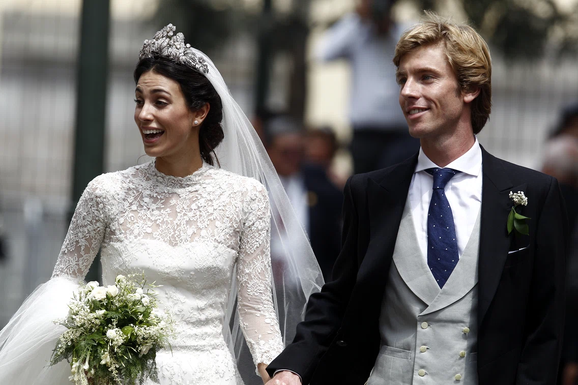 Alessandra de Osma și prințul Christian de Hanovra la nunta din 2018, GettyImages