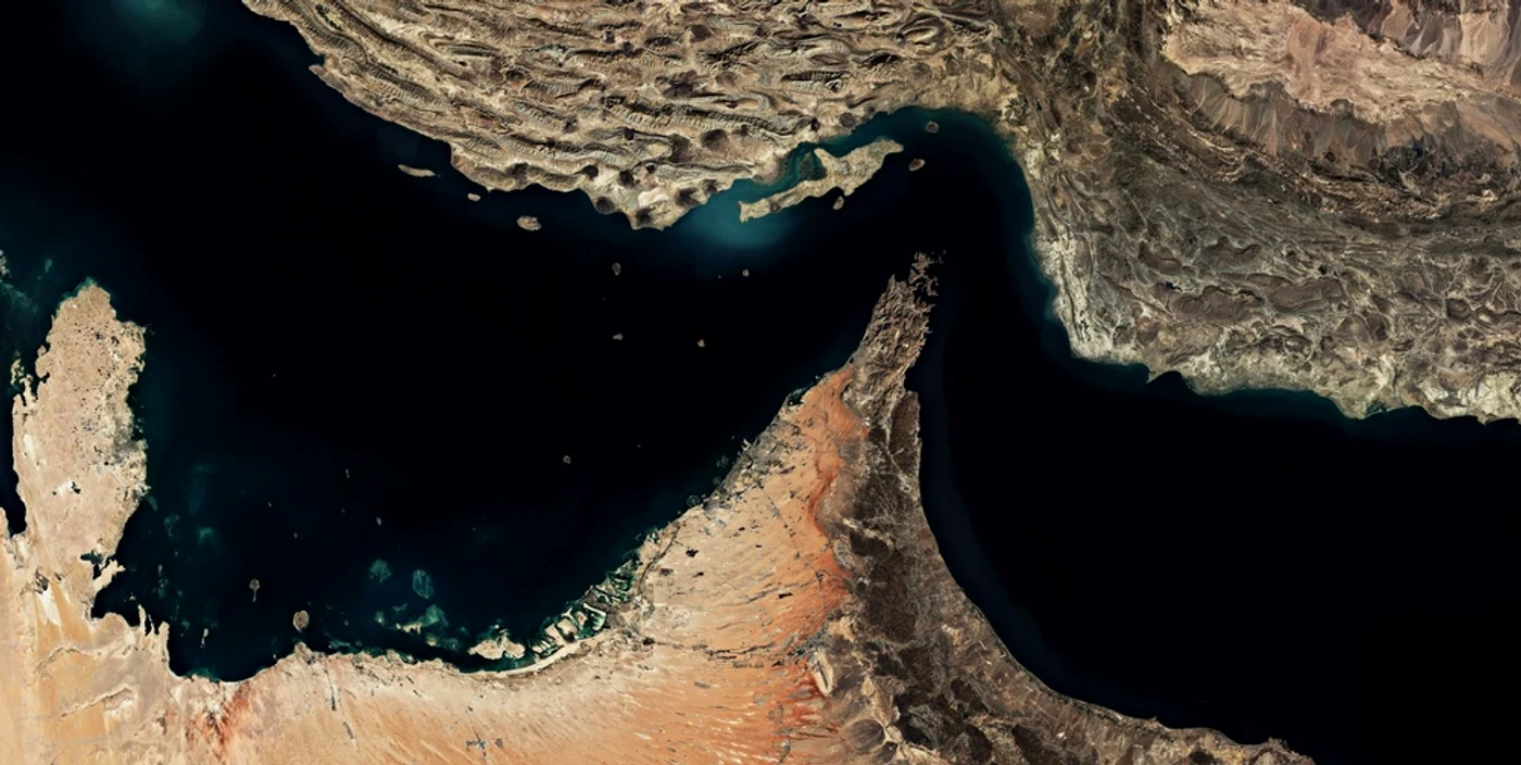 Strâmtoarea Ormuz, imagine din satelit FOTO shutterstock