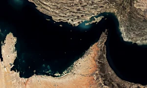 Strâmtoarea Ormuz, imagine din satelit FOTO shutterstock jpg