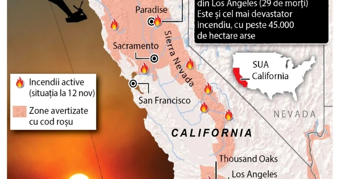 INFOGRAFIE Incendii California