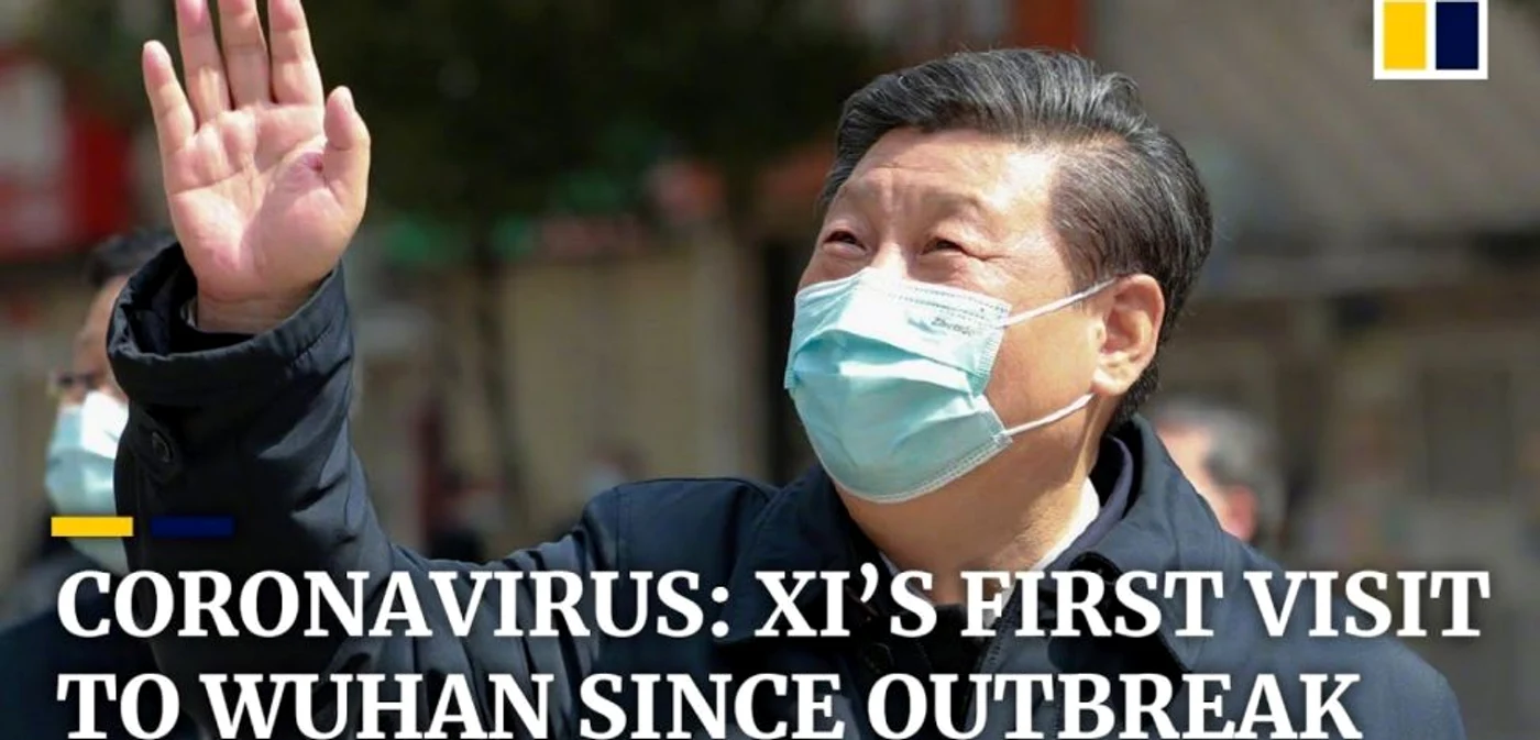 Preşedintele chinez Xi Jingping vizitează oraşul Whuan prima dată după izbucnirea epidemiei. Sursa: Youtube.