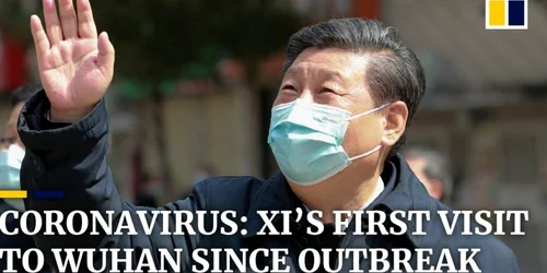 Preşedintele chinez Xi Jingping vizitează oraşul Whuan prima dată după izbucnirea epidemiei Sursa Youtube.