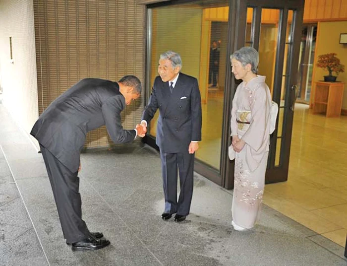 2009. Preşedintele american Barack Obama este primit de familia imperială niponă