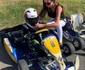 Elena Băsescu și Traian Jr. la pista de karting