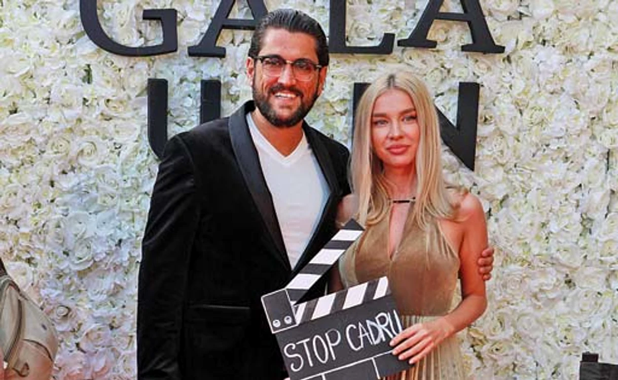 
    Cezar, alături de  Andreea Vilău,  specialistă în machiaj  