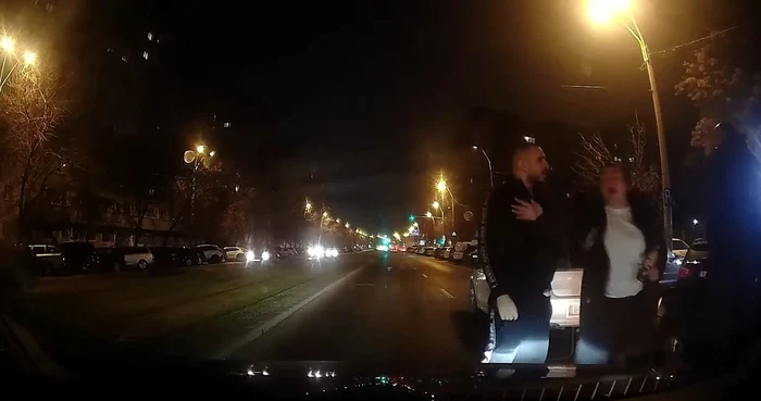 Agresiunea a avut loc pe o stradă din Capitală FOTO: captură video