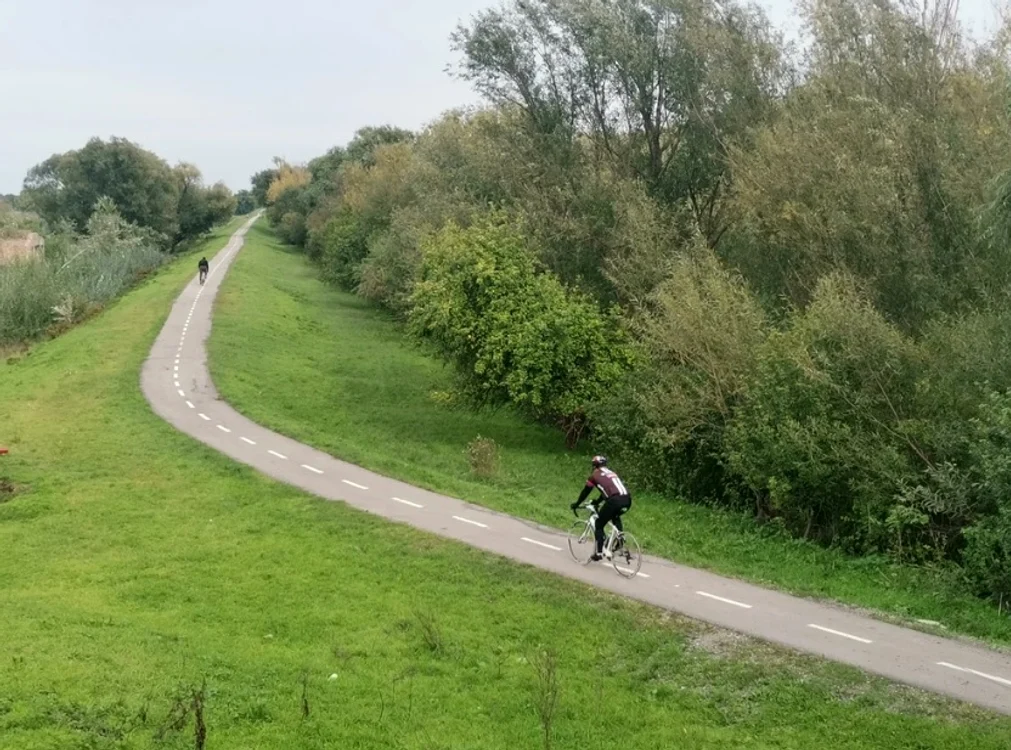 Pista de biciclete pe digul Begăi FOTO Ștefan Both