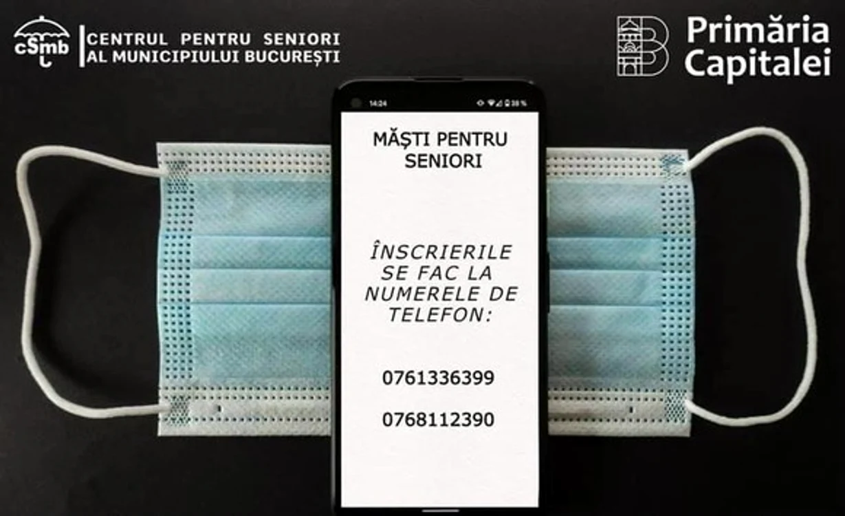 
    Pensionarii au la dispoziție două numere de telefon ca să se înscrie pentru măștile de protecție  
