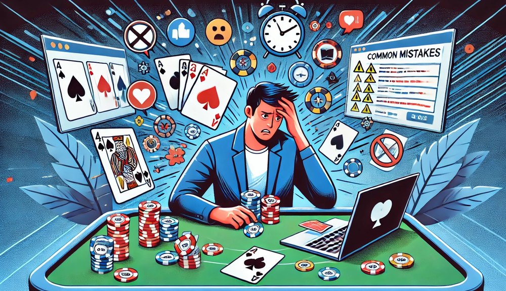 5 greșeli comune în rândul jucătorilor de poker online - Cum le poți evita!