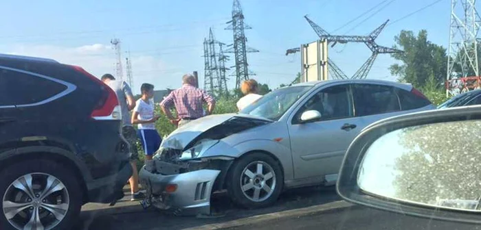 Imagine de la locul accidentului de la Movileni Galaţi FOTO GSDF