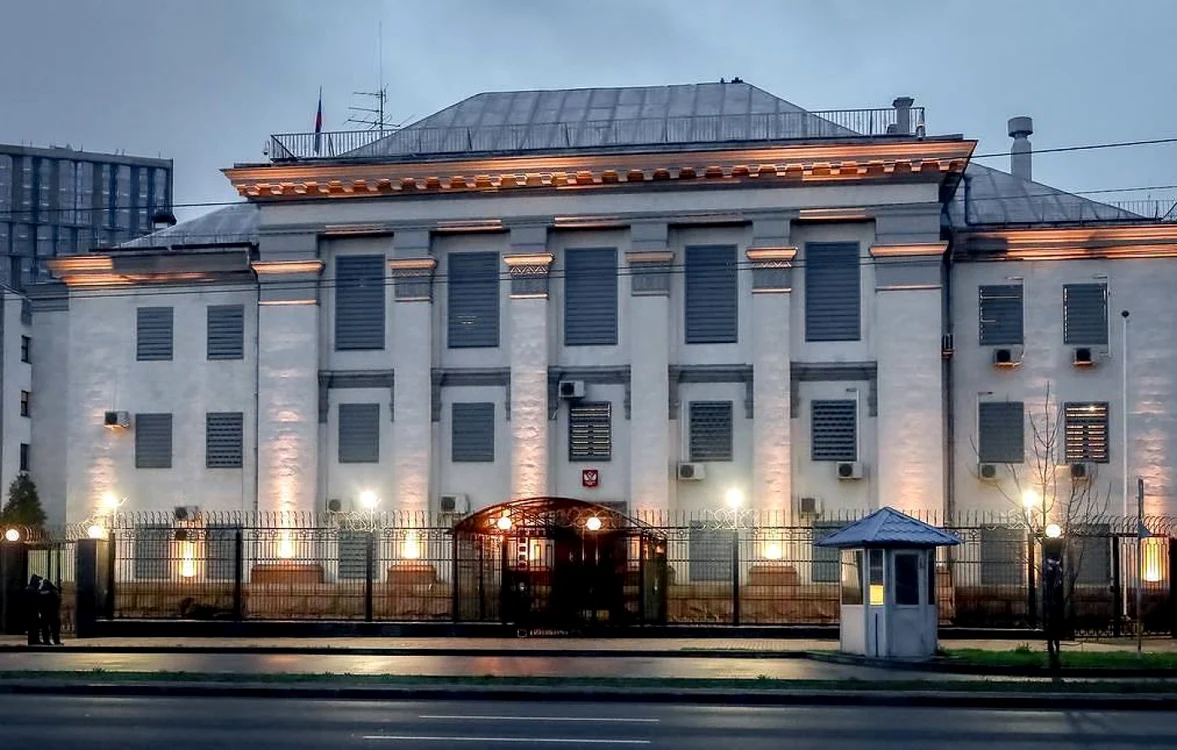 Ambasada Rusiei la Kiev FOTO EPA-EFE