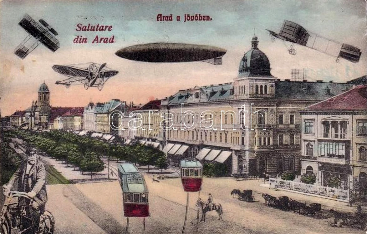 Carte poștală cu Arad FOTO: Sursa fotografiei: Darabanth.hu 