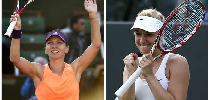 Simona Halep şi Sabine Lisicki FOTO Mediafax