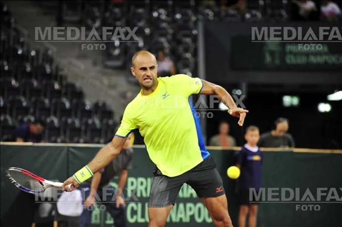 Echipa de Cupa Davis a României s-a înclinat la Cluj cu scorul de 3-2 şi rămâne în lumea a doua a acestei competiţii. Marius Copil a dezamăgit teribil duminicăFoto: Mediafax