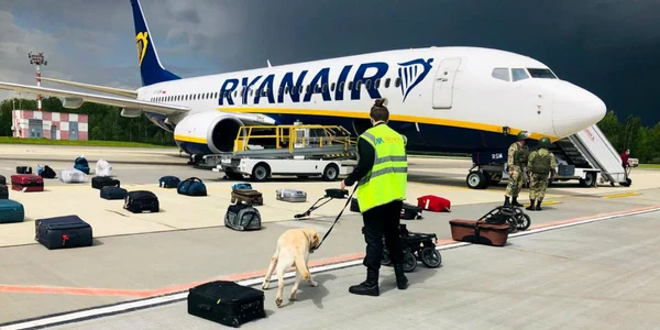 Avionul Ryanair deturnat la Minsk FOTO EPA-EFE