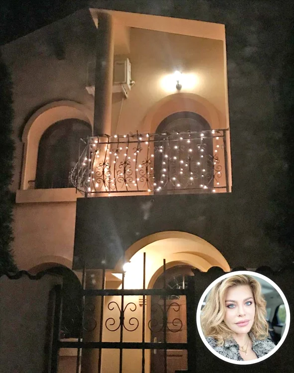 Loredana Groza și-a decorat balconul locuinței cu instalație de pom