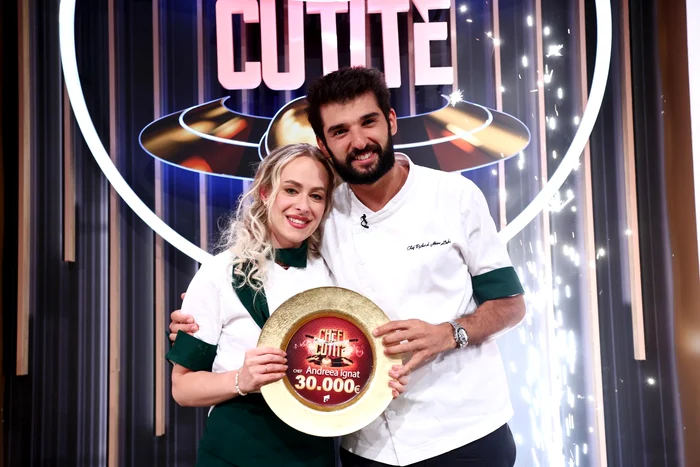 Andreea Ignat si Chef Richard Abou Zaki Foto: Chefi la Cutite/Antena 1