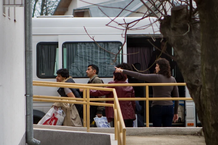 Primii refugiați s-au cazat, ieri, la centrul de la Galați (foto: inquam photos)