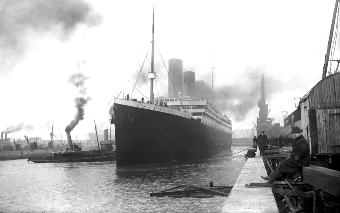 Titanic în momentul plecării în singura cursă FOTO: Arhivă