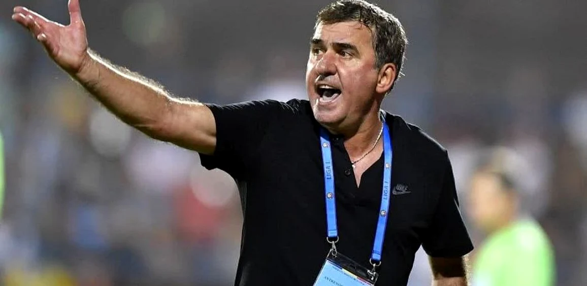 Gică Hagi a făcut spectacol la finalul partidei din Bănie. Foto Sportpictures