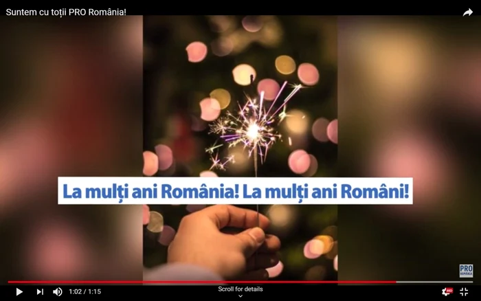 Captură video din filmuleţul partidului Pro România, fondat de Victor Ponta.