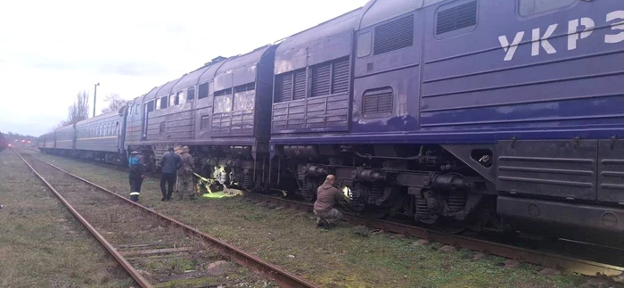 Alertă cu bombă la trenul București–Kiev FOTO Facebook / Poliția R. Moldova