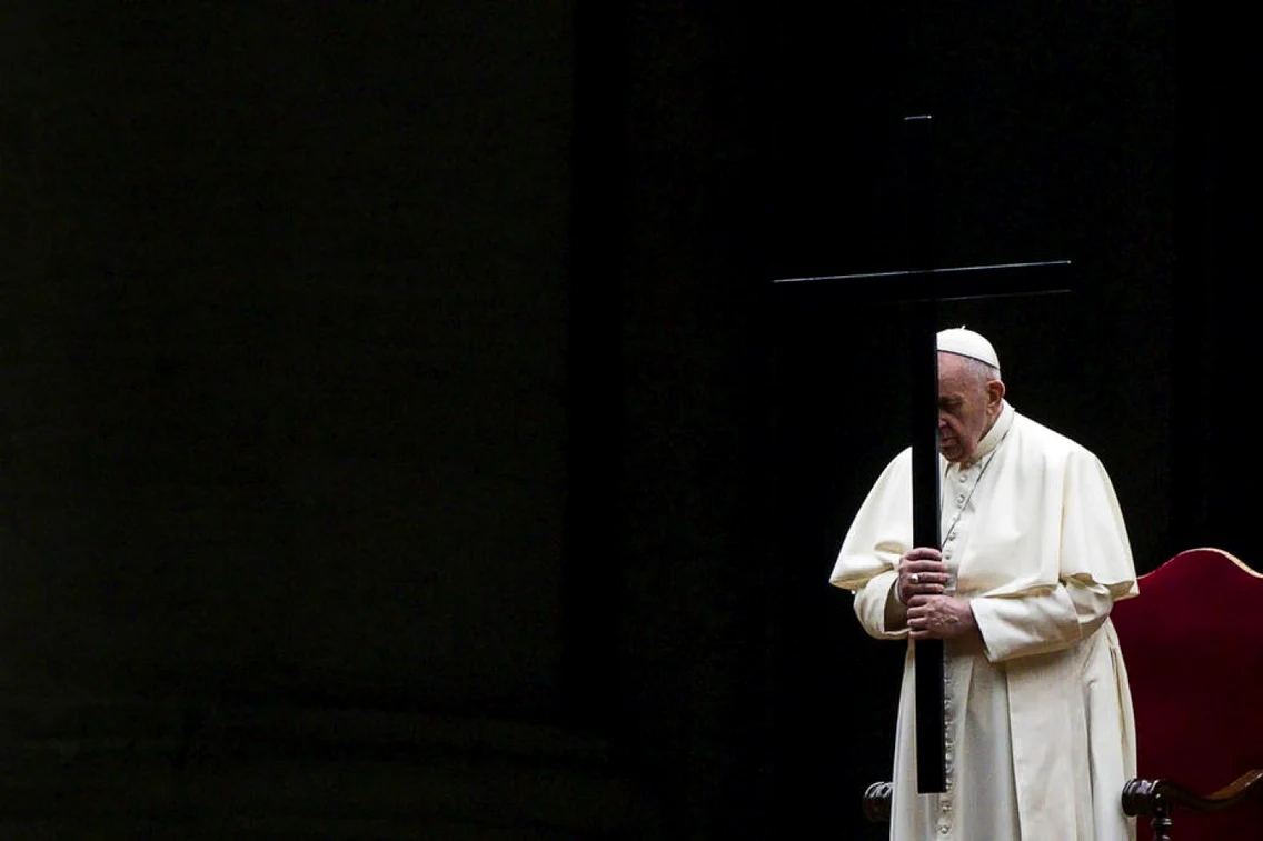 papa francisc drumul crucii 2 aprilie 2021 foto epa efe
