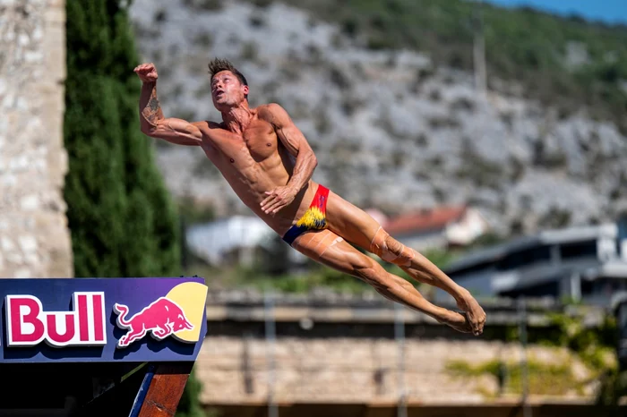 Constantin Popovici a mai reușit trei victorii în etapa de la Mostar (Foto: Red Bull Cliff Diving)