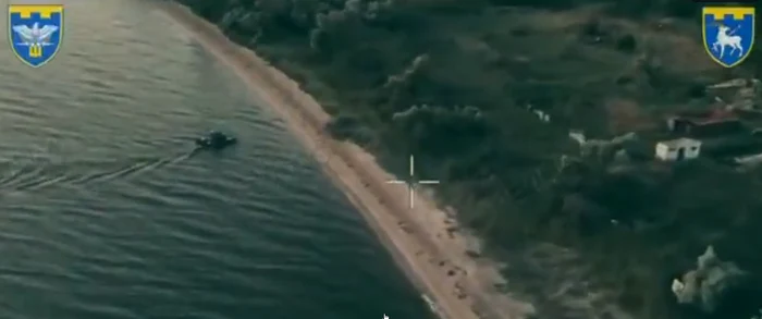 Imagine cu drona maritimă. FOTO: captură video