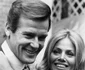 Roger Moore and Britt Ekland on the set of The Man with The Golden Gun jpeg