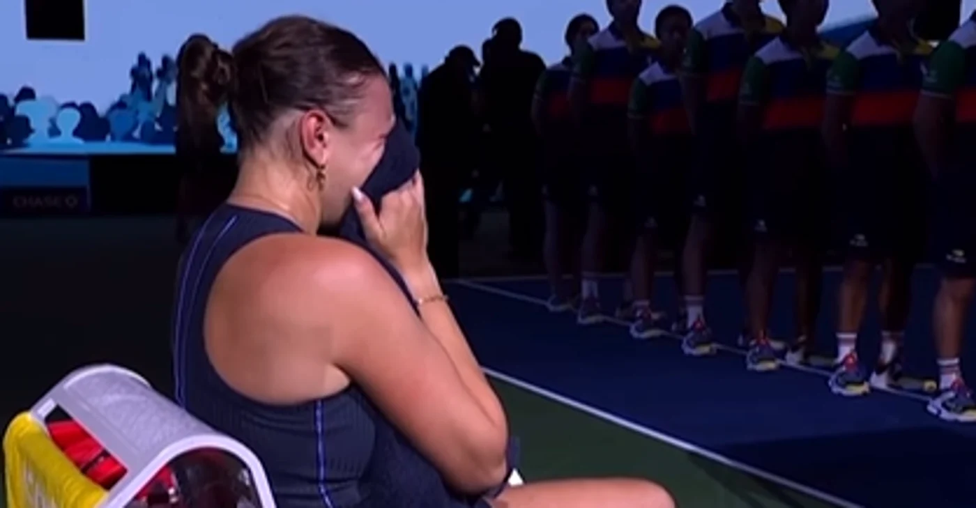 Amanda Anisimova, în lacrimi după eșecul de la US Open  Foto/Instagram