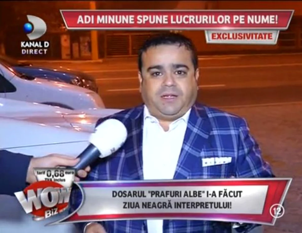 Adi Minune a fost în direct la WOWbiz (captură: Kanal D)