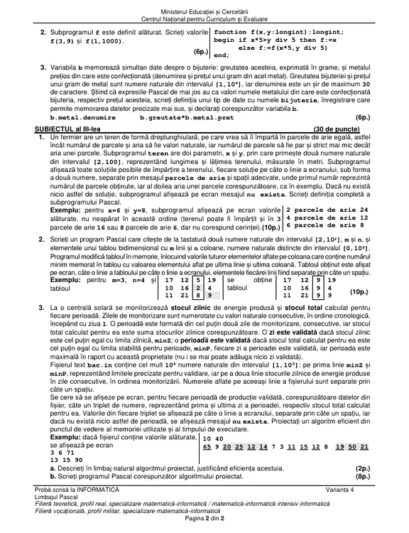 Bacalaureat 2025 - sesiunea de toamnă. Elevii au susținut proba la alegere a profilului. Subiecte și bareme de corectare 50 image