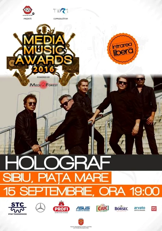 Holograf susține un concert la Sibiu, pe 15 septembrie