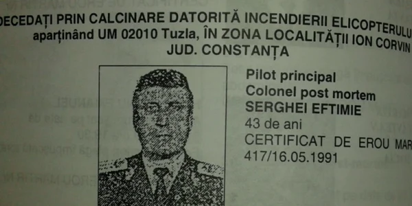 Echipajul elicopterul 89 Tuzla doborât la Revoluţie Sursa foto cartea Ioan Maliciuc