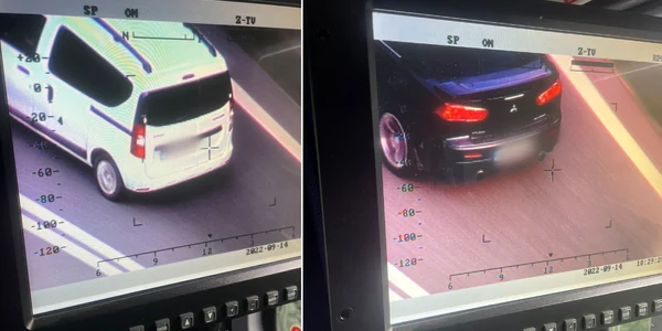 Mașini surprinse din elicopter în depășire neregulamentară pe Valea Oltului DN7 în Vâlcea Foto Poliția Vâlcea 4ț jpg