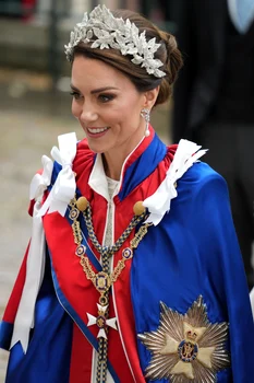 Kate Middleton a purtat o diademă argintie pe cap (Foto: GETTYIMAGES)