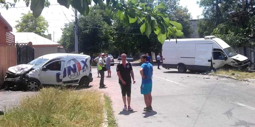 Imagine de la locul accidentului din Galaţi. Foto