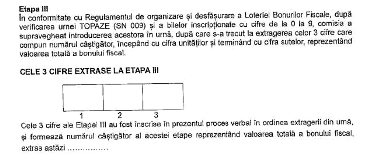 loteria bonurilor fiscale 