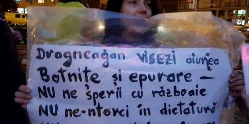 Protestatari la Iaşi FOTO George Chelaru 