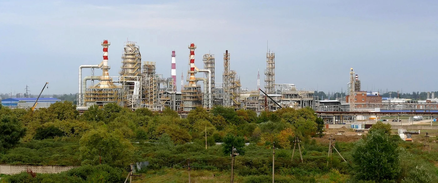 Rrafinăria petrolieră Afipski din regiunea rusă Krasnodar/FOTO:X