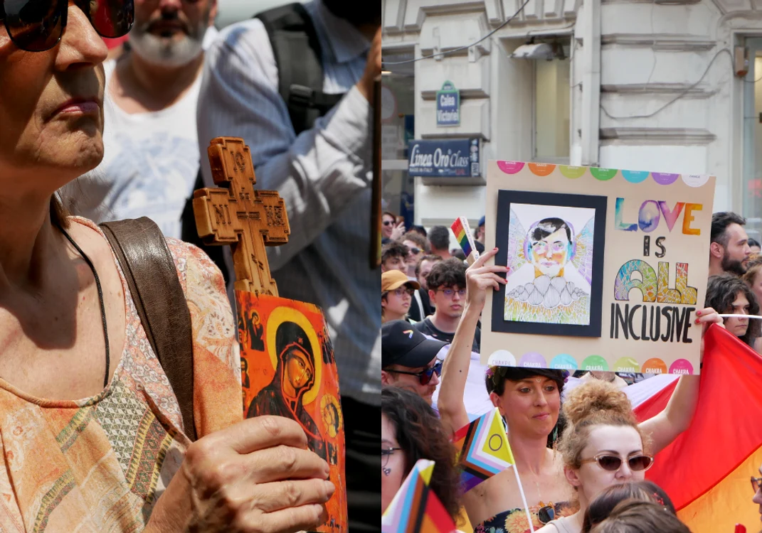 Două lumi, o singură zi. FOTO: Adevărul / Norbert Nemeș