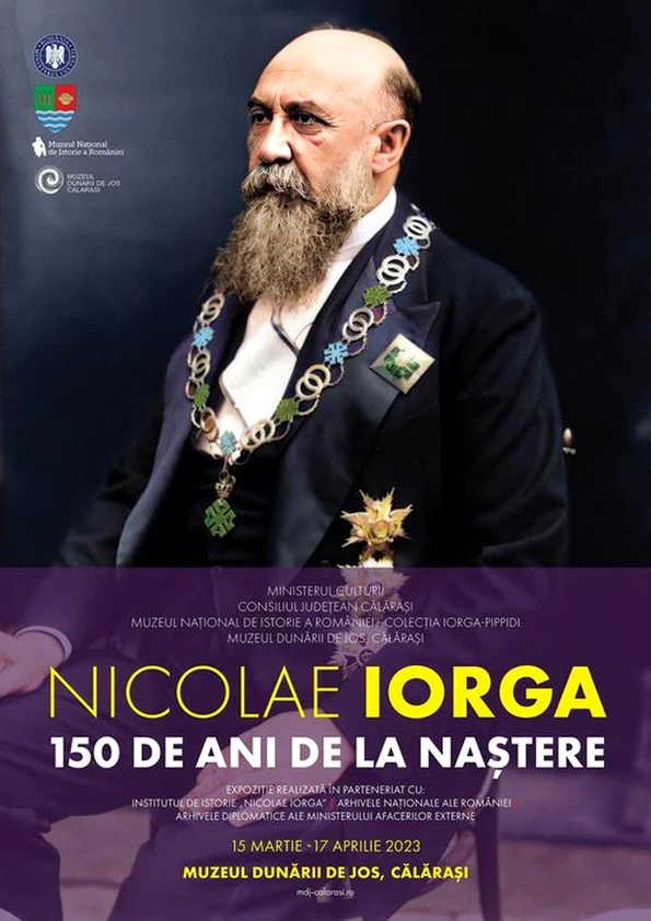 „Nicolae Iorga – 150 de ani de la naștere”, expoziție la Muzeul Dunării de Jos Călărași