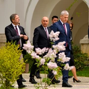  Bolojan, alături de Dan Motreanu, Predoiu și Ciucu după consultările la Cotroceni FOTO Mediafax