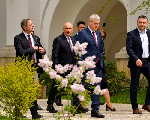  Bolojan, alături de Dan Motreanu, Predoiu și Ciucu după consultările la Cotroceni FOTO Mediafax