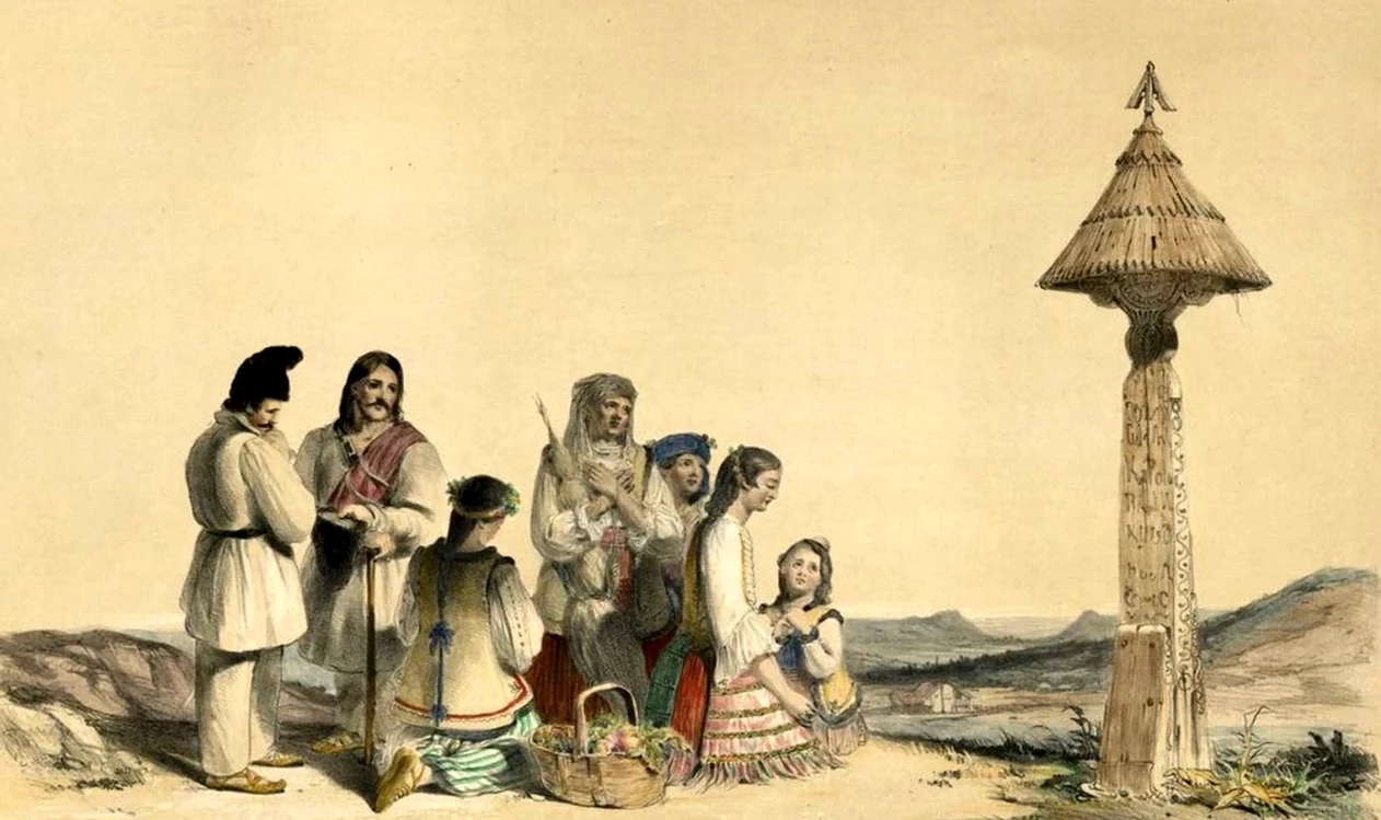 Țărani români din Evul Mediu / foto: George Edward Hering
