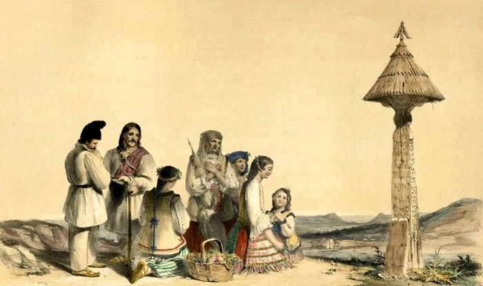 Țărani români din Evul Mediu / foto: George Edward Hering