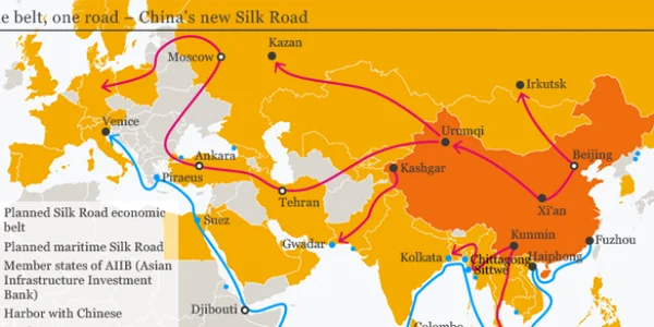Hartă Drumul Mătăsii China